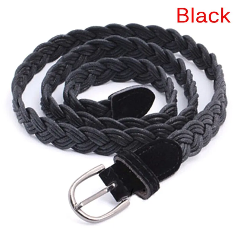 Stretch Canvas Leather Belts for Men Female Casual Knitted Woven Military Tactical Strap Male Elastic Belt for Pants Jeans