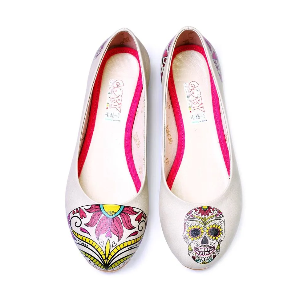 Sun and Skull Ballerinas Shoes 2031