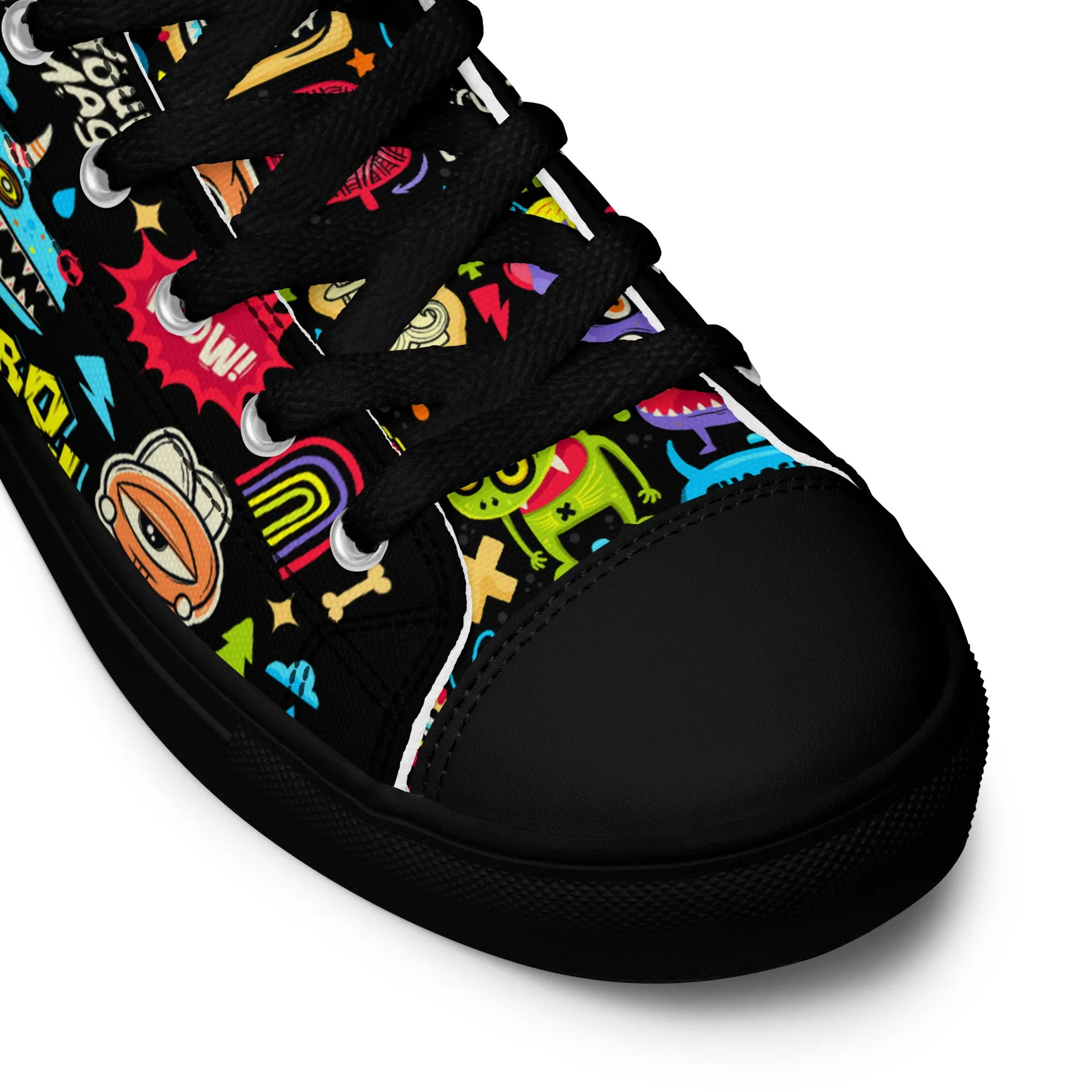 Unisex high top canvas shoes - Little monsters