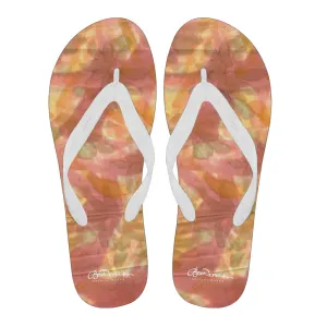 Watercolor Smudge Flip Flops