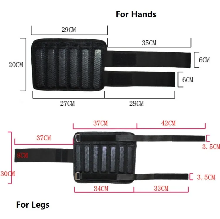 Weight-Bearing Running Sandbag Leg&Hand Lead Steel Plate Adjustable Sports Invisible Sandbag, Weight: 5kg for Legs