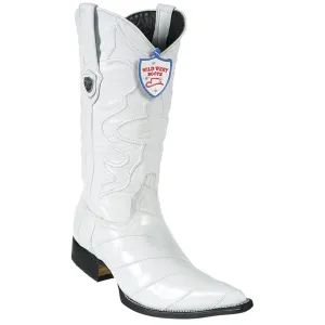 Wild West 2950828 Men's | Color White | Men's Wild West Eel 3x Toe Boots Handcrafted