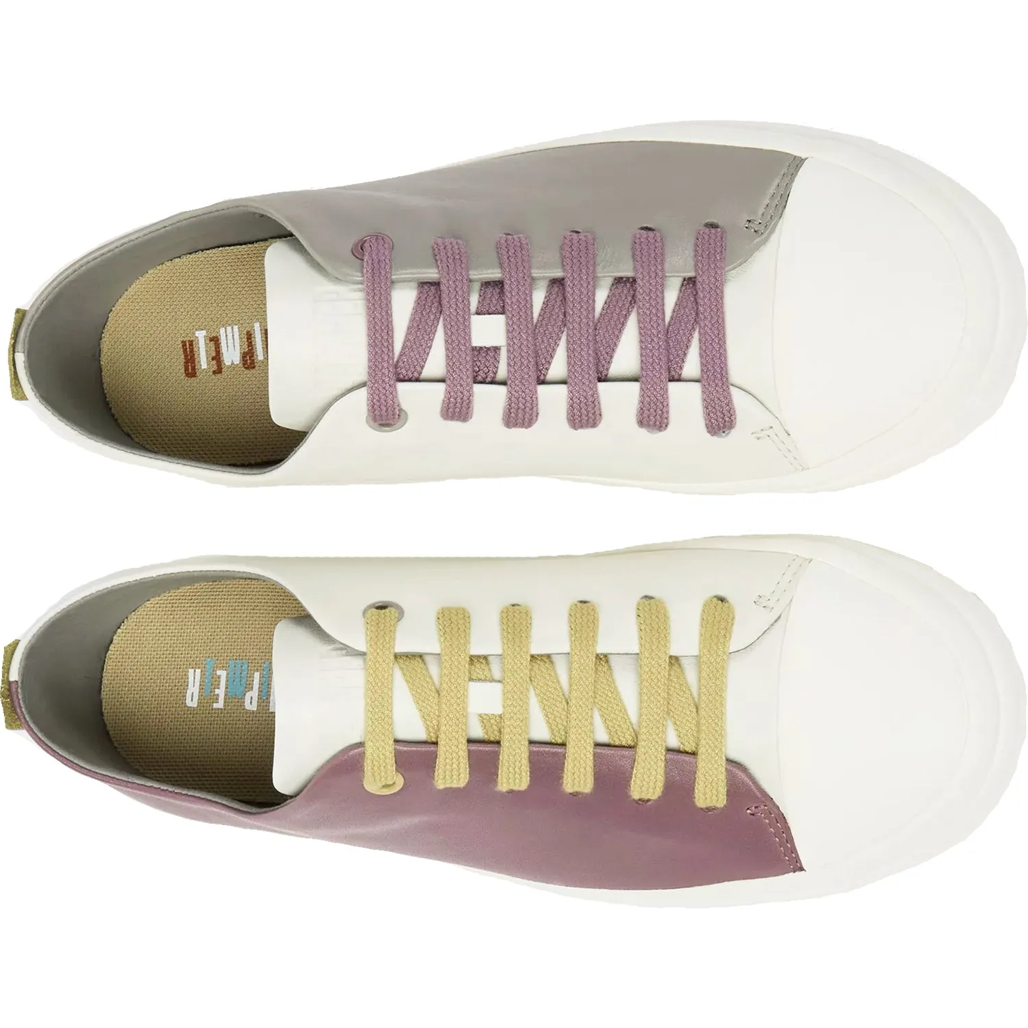 Women's Camper Twins White Multi Leather