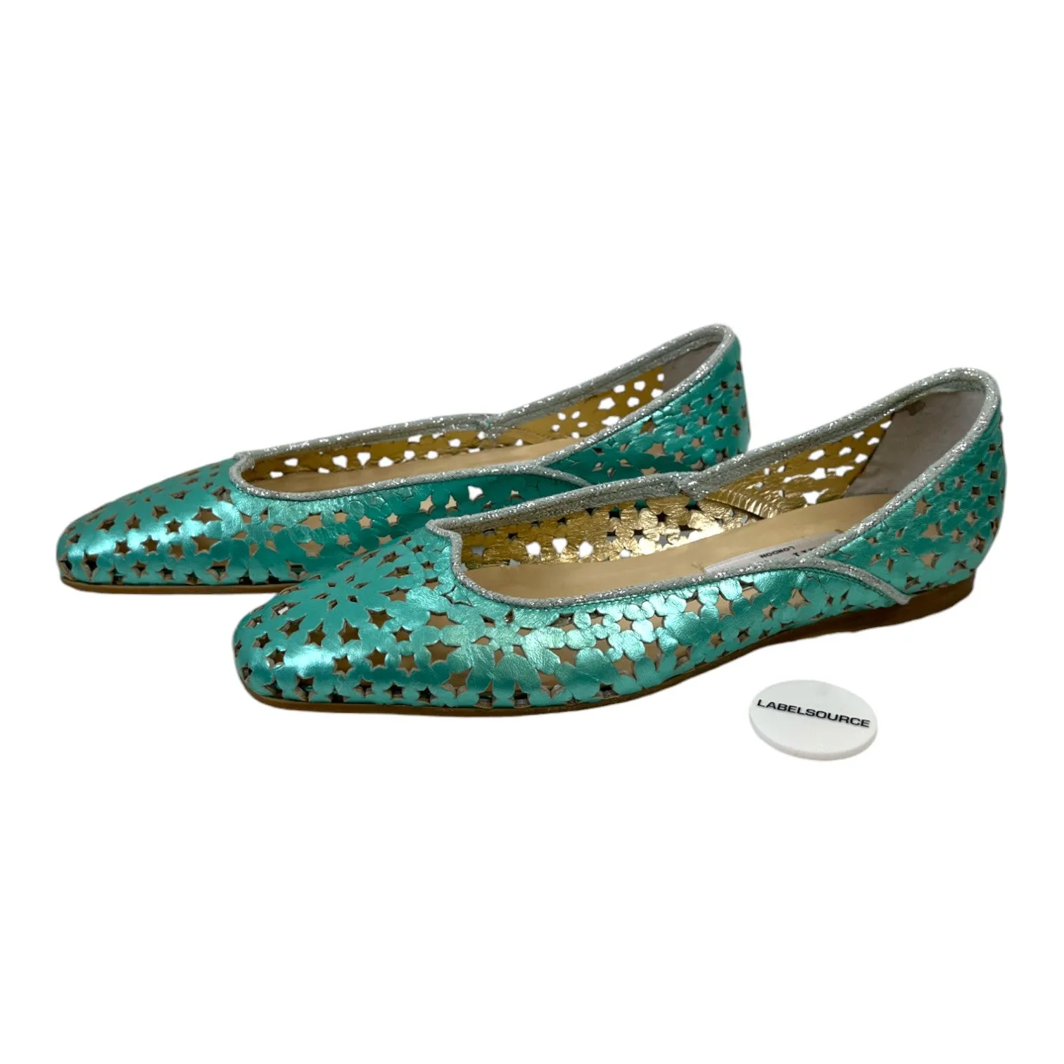 Women's Cut Out Metallic Mules Blue Size EU 39.5 / UK 6.5