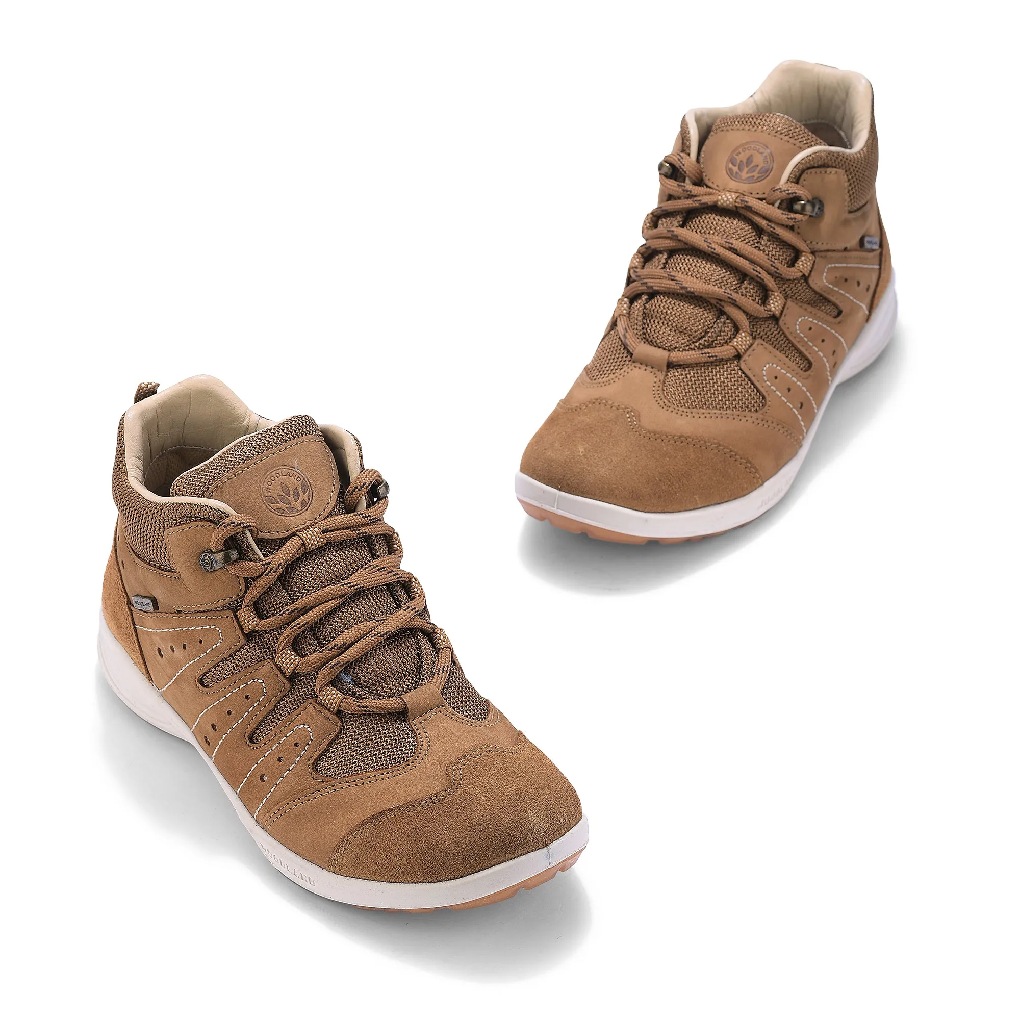 Women's Leather Soft Sneakers (#2639117_Camel)