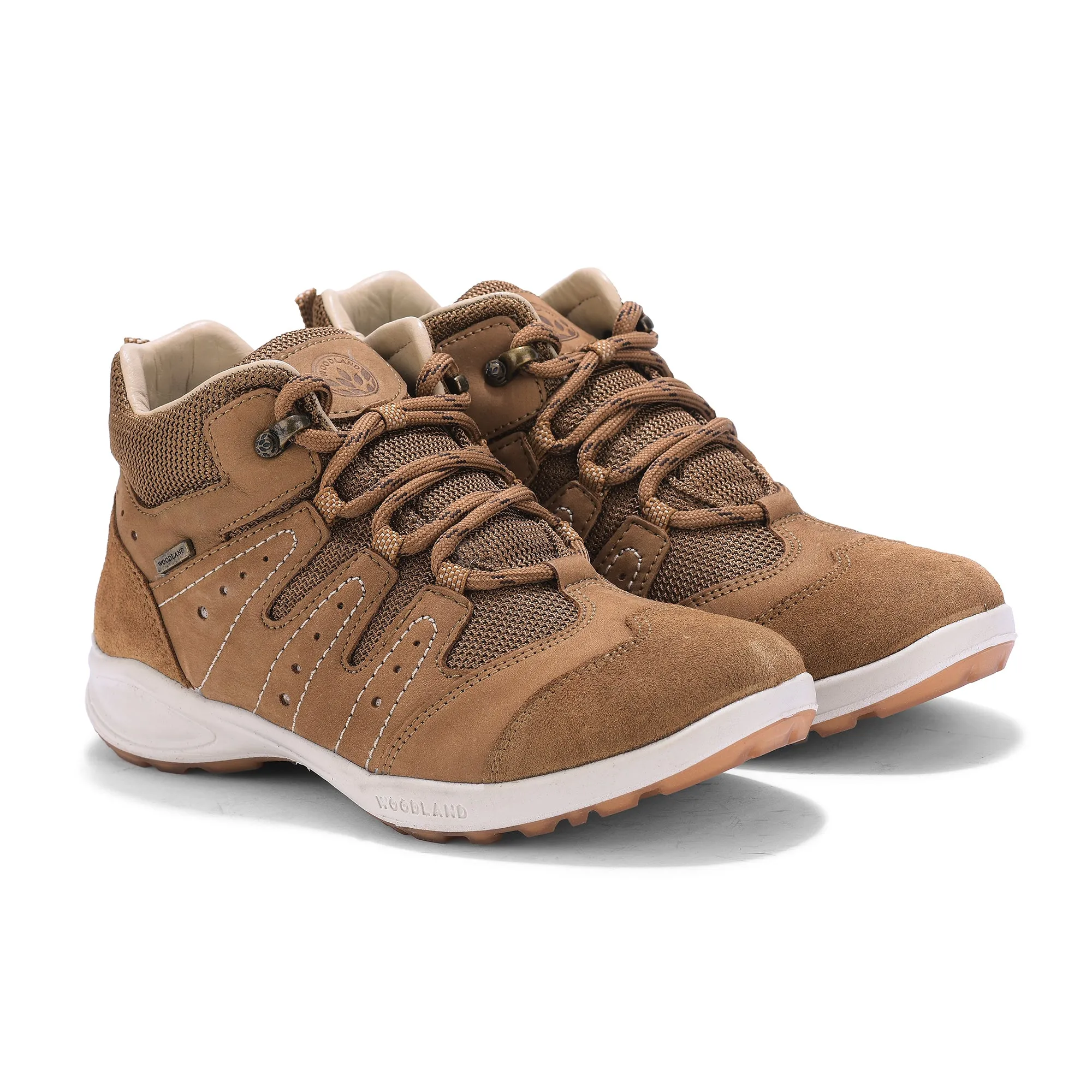 Women's Leather Soft Sneakers (#2639117_Camel)